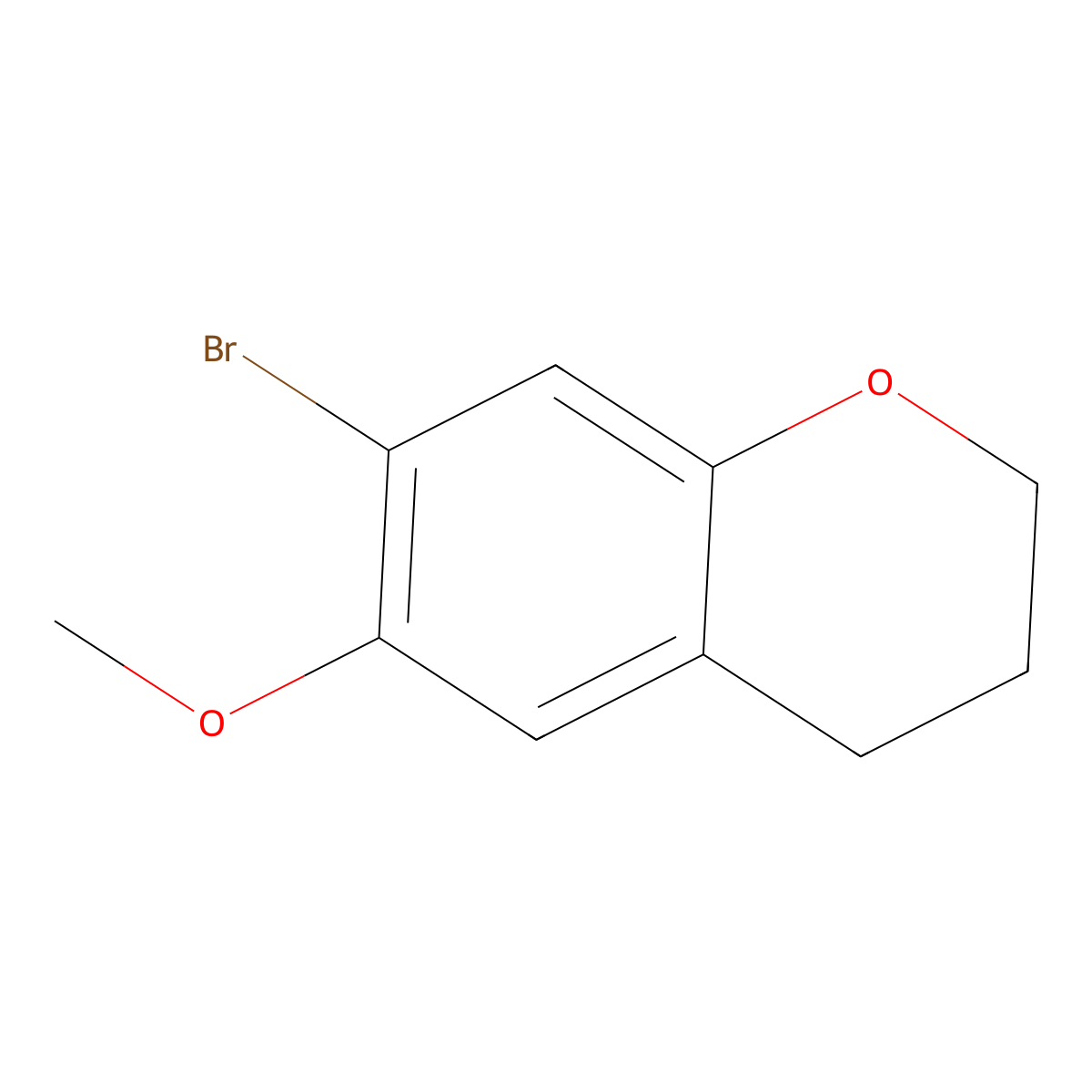 7-Bromo-6-methoxychroman molecular structure, CAS 40492-57-7