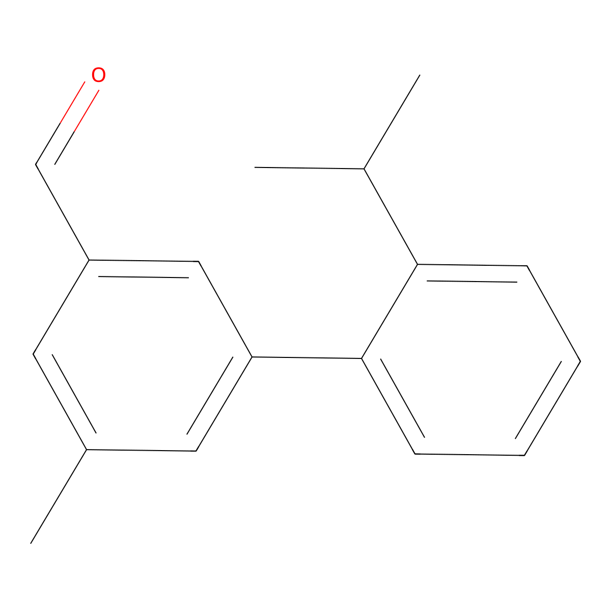 2'-Isopropyl-5-methyl-[1,1'-biphenyl]-3-carbaldehyde molecular structure, CAS 404922-76-5