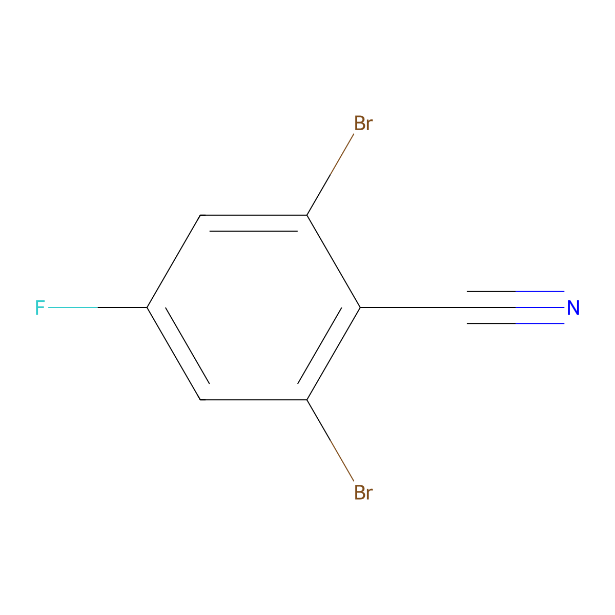2,6-Dibromo-4-fluorobenzonitrile molecular structure, CAS 404928-18-3