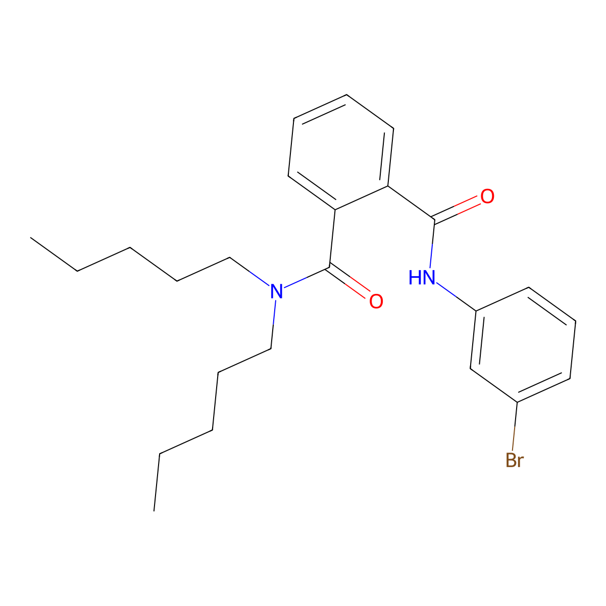 N'-(3-bromophenyl)-N,N-dipentylbenzene-1,2-dicarboxamide molecular structure, CAS 404934-92-5