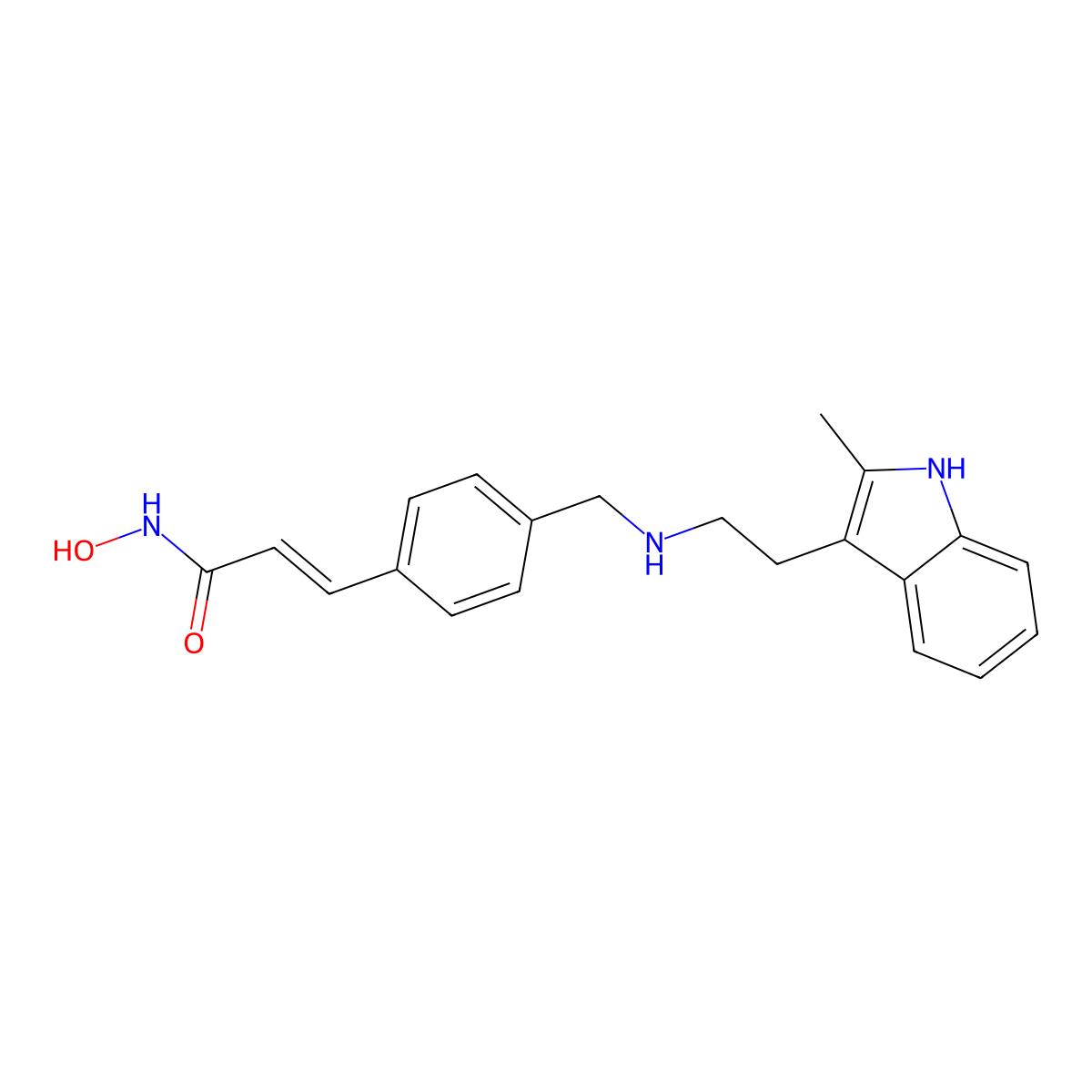 Panobinostat molecular structure, CAS 404950-80-7