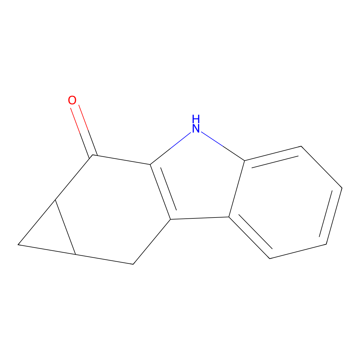 1a,3,8,8a-tetrahydrocyclopropa[b]carbazol-2(1H)-one molecular structure, CAS 40496-55-7