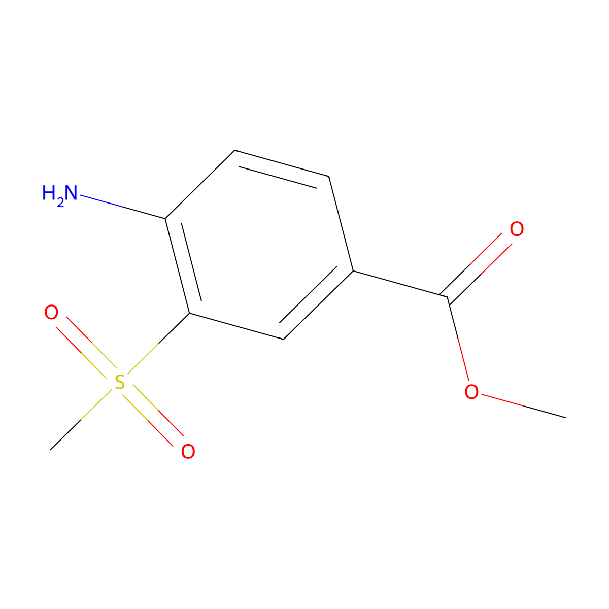 methyl 4-Amino-3-methylsulfonylbenzoate molecular structure, CAS 404964-28-9