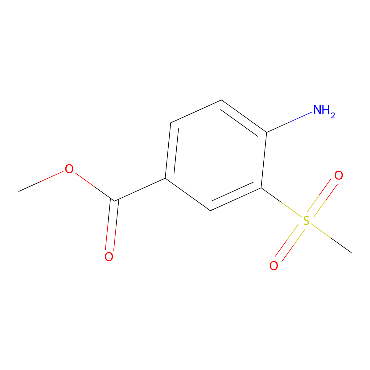 methyl 4-Amino-3-methylsulfonylbenzoate molecular structure, CAS 404964-28-9
