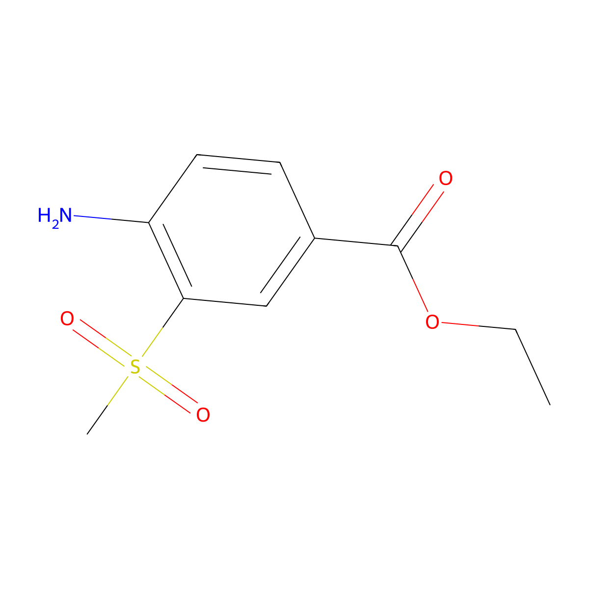 Ethyl 4-amino-3-methanesulfonylbenzoate molecular structure, CAS 404964-29-0