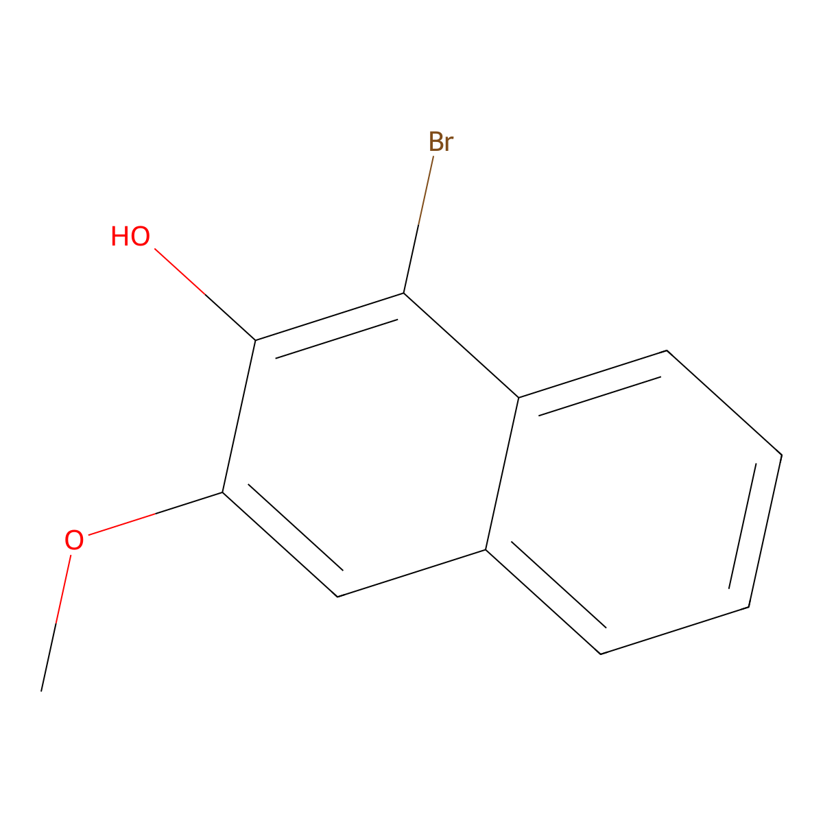 1-Bromo-3-methoxynaphthalen-2-ol molecular structure, CAS 404965-07-7