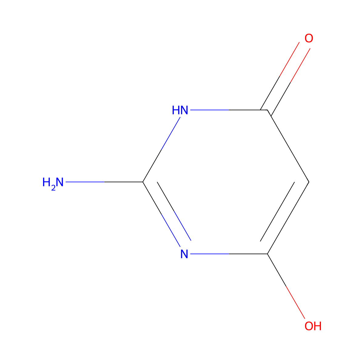 4(3H)-Pyrimidinone, 2-amino-6-hydroxy- molecular structure, CAS 40497-31-2