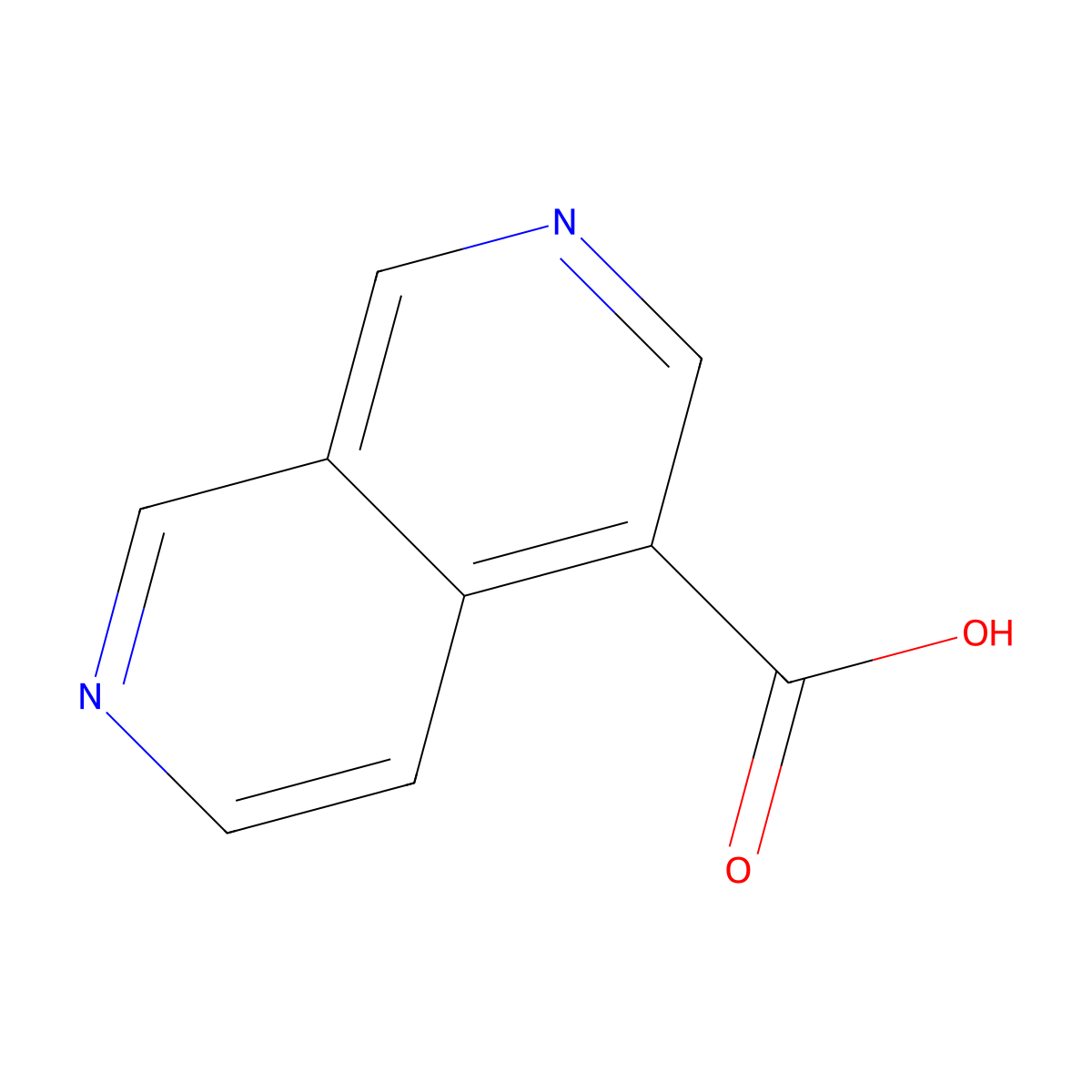 2,7-Naphthyridine-4-carboxylic acid molecular structure, CAS 40499-89-6