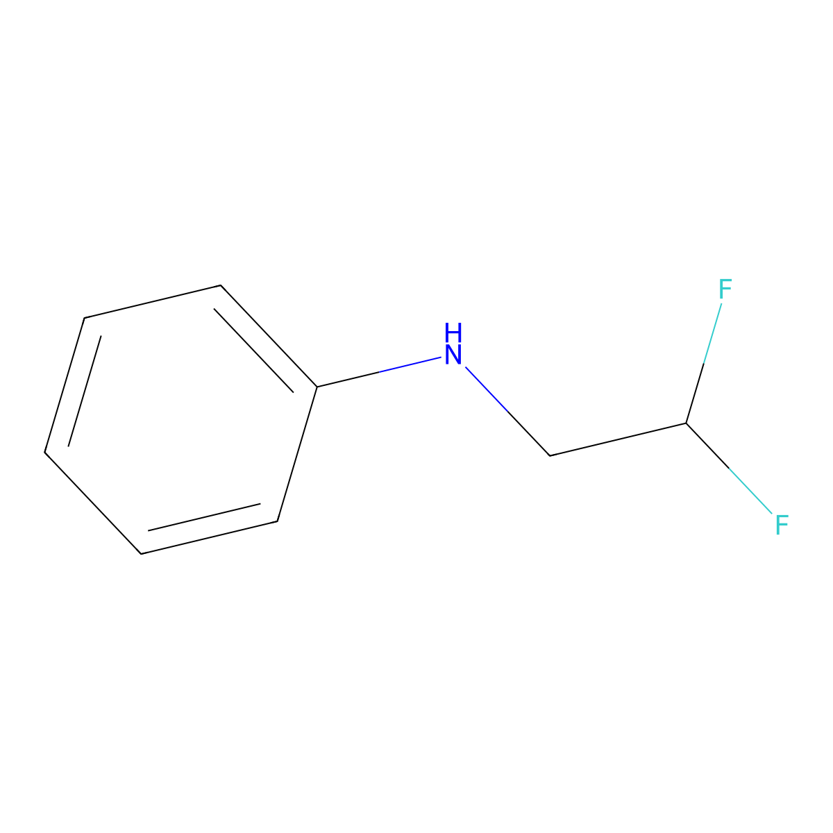 N-(2,2-difluoroethyl)aniline molecular structure, CAS 405-17-4