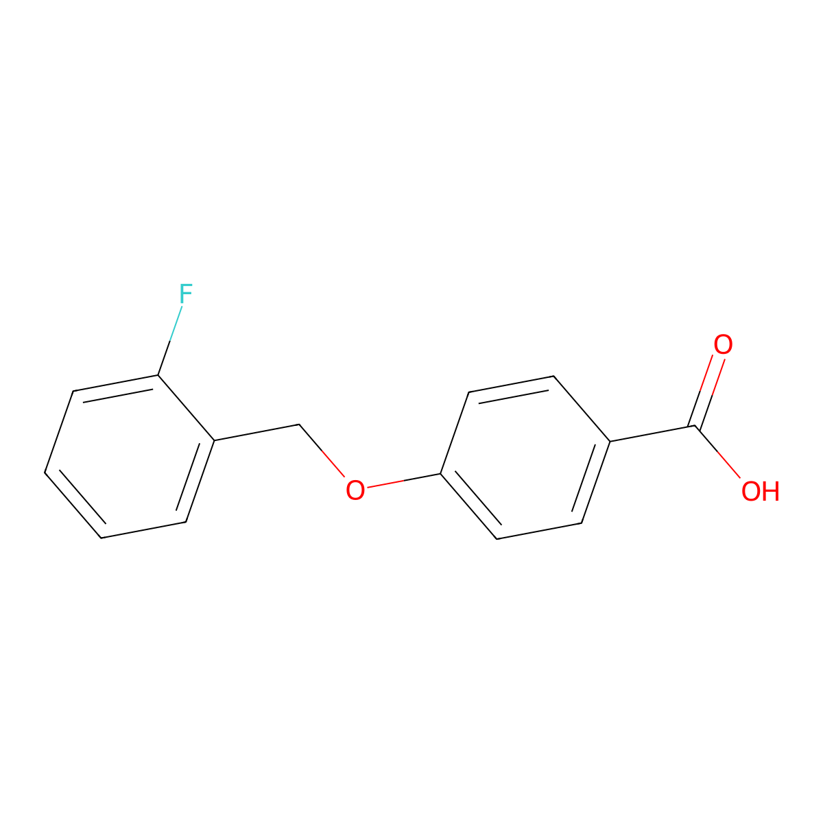 4-[(2-Fluorobenzyl)oxy]benzoic acid molecular structure, CAS 405-24-3
