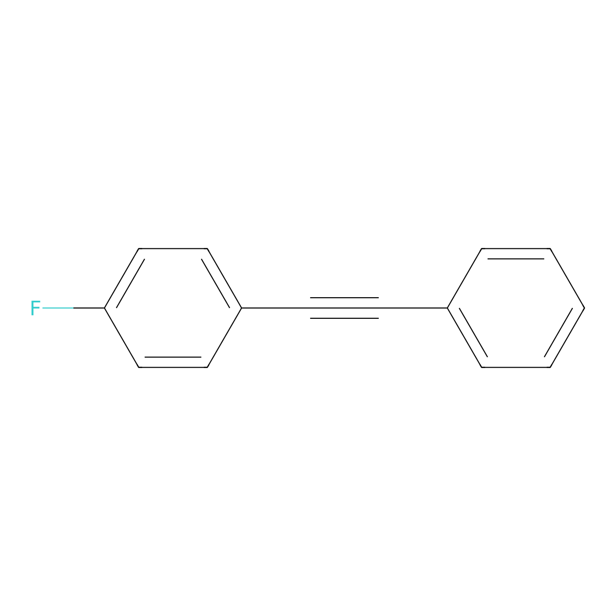 1-Fluoro-4-(phenylethynyl)benzene molecular structure, CAS 405-29-8