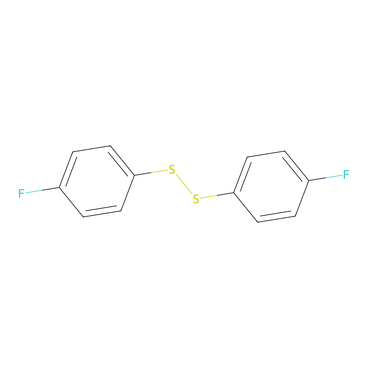 1,2-Bis(4-fluorophenyl)disulfane molecular structure, CAS 405-31-2
