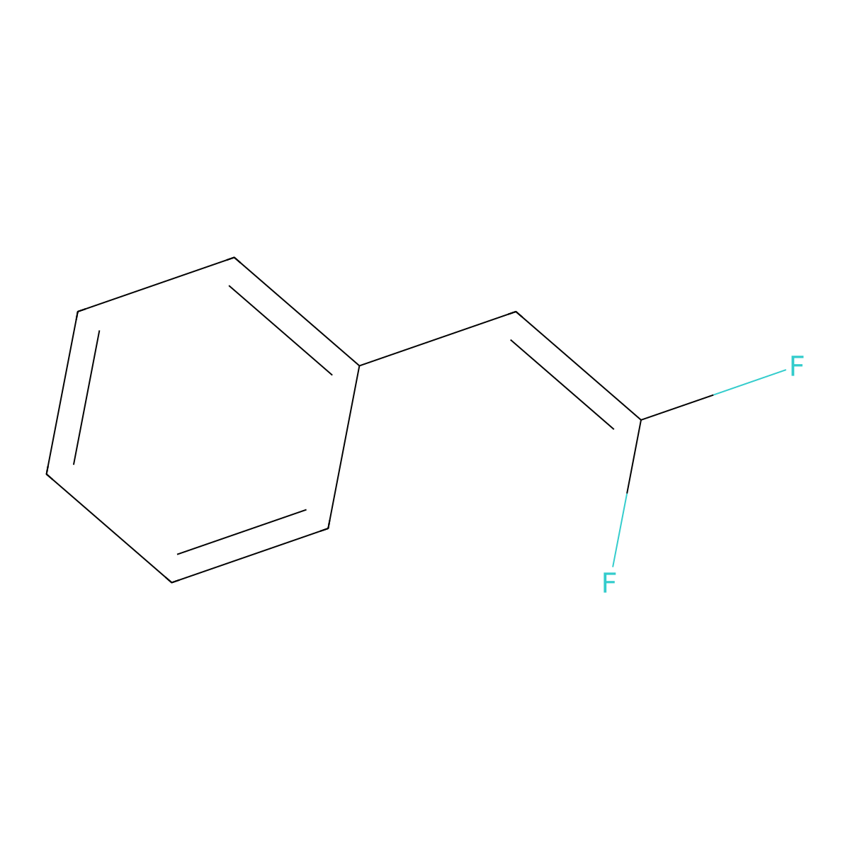 (2,2-Difluoroethenyl)benzene molecular structure, CAS 405-42-5