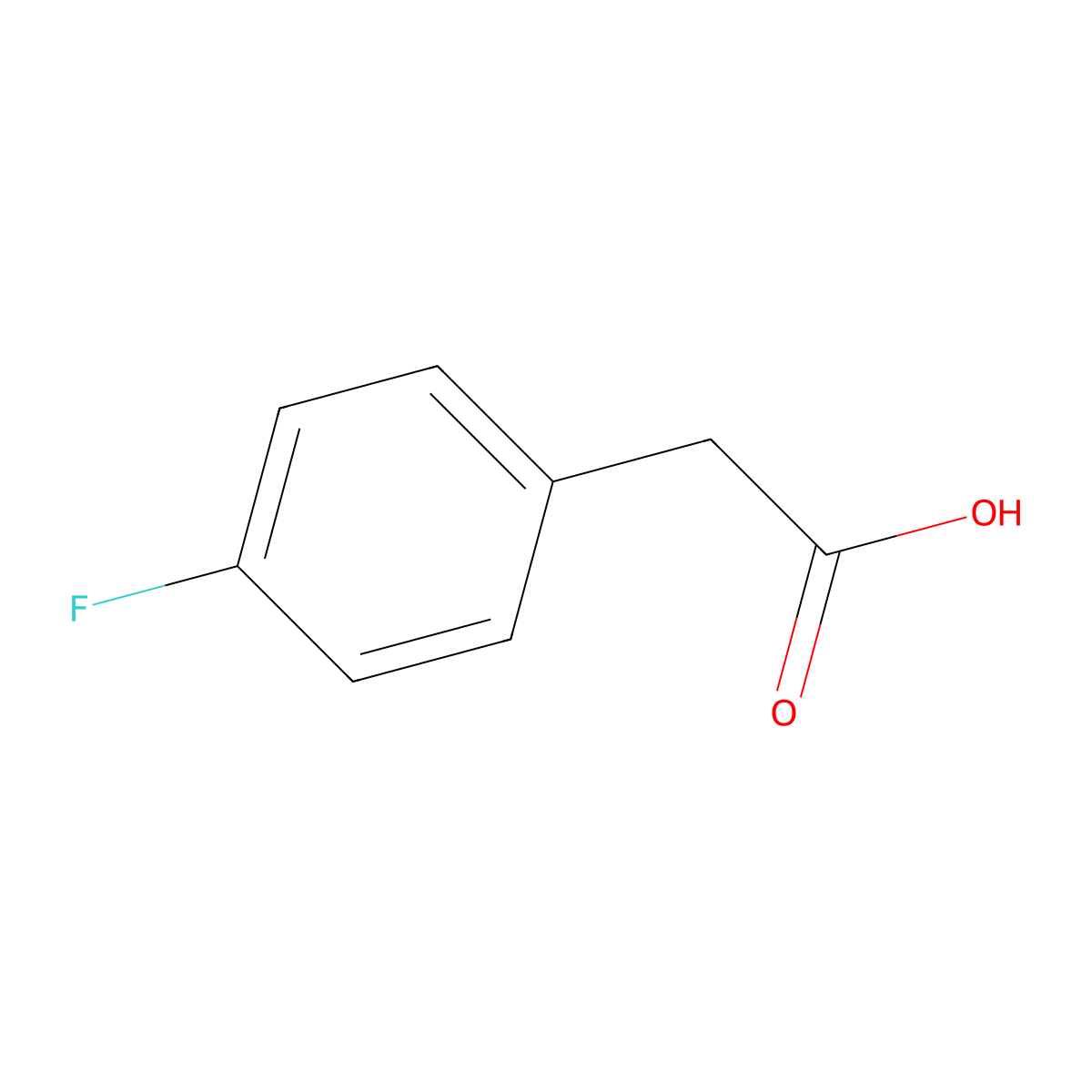 2-(4-Fluorophenyl)acetic acid molecular structure, CAS 405-50-5