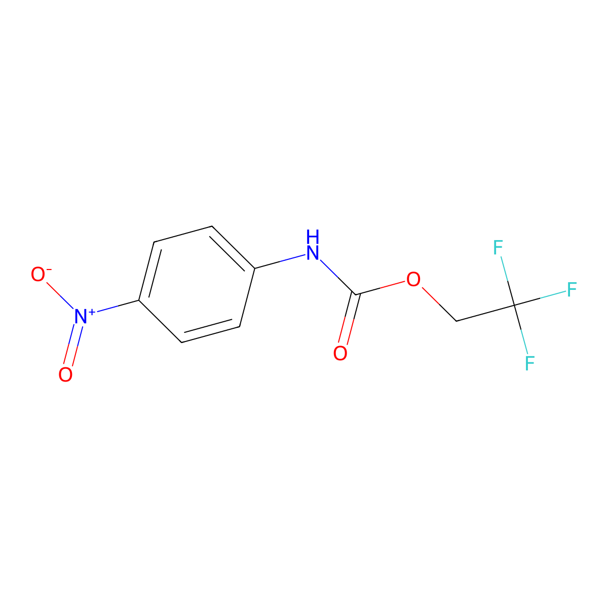 2,2,2-trifluoroethyl N-(4-nitrophenyl)carbamate molecular structure, CAS 405-59-4