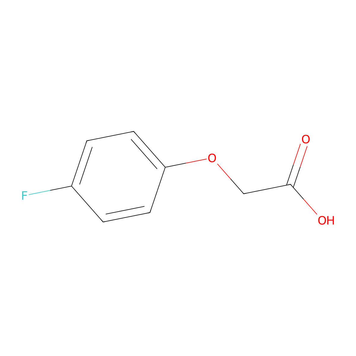 4-Fluorophenoxyacetic acid molecular structure, CAS 405-79-8