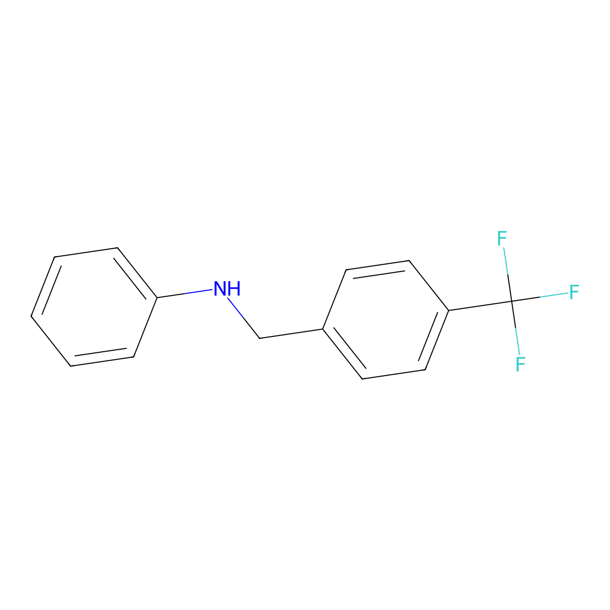 N-Phenyl-4-(trifluoromethyl)benzenemethanamine molecular structure, CAS 405-80-1