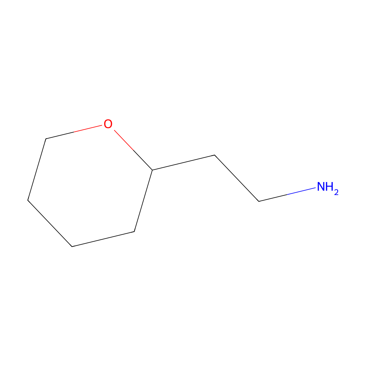 2-(Oxan-2-yl)ethan-1-amine molecular structure, CAS 40500-01-4