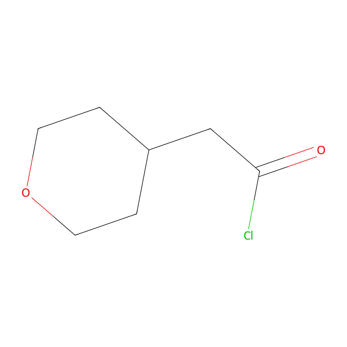 (Tetrahydro-2H-pyran-4-yl)acetyl chloride molecular structure, CAS 40500-05-8