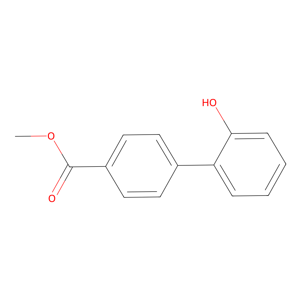 2-(4-Methoxycarbonylphenyl)phenol molecular structure, CAS 40501-40-4