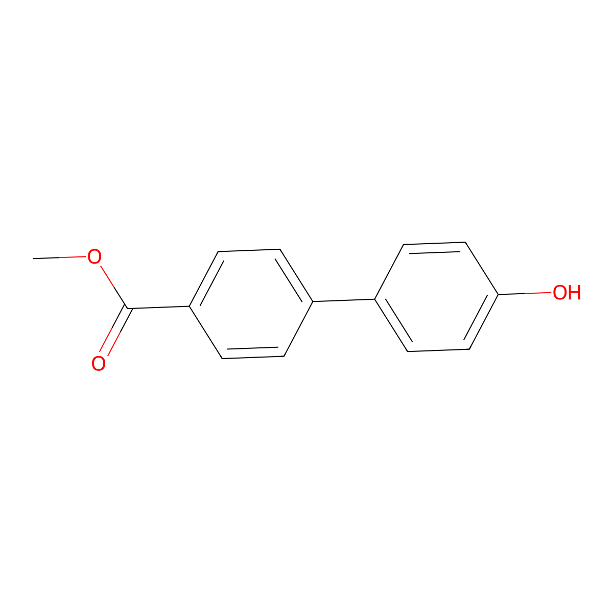 Methyl 4'-hydroxy(1,1'-biphenyl)-4-carboxylate molecular structure, CAS 40501-41-5