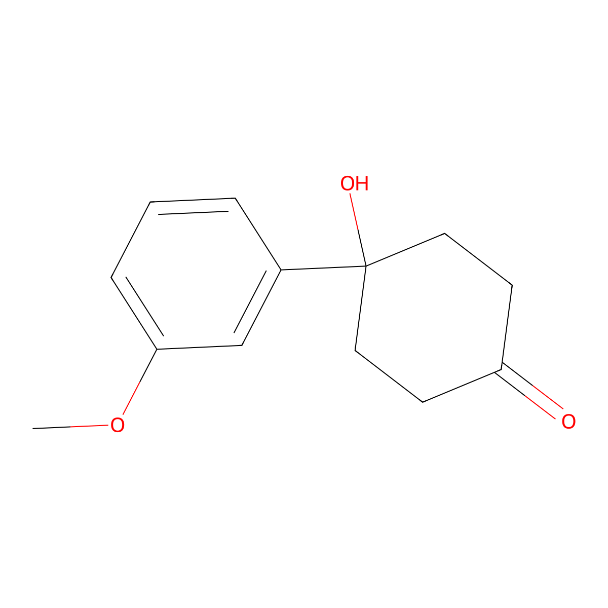 4-Hydroxy-4-(3-methoxyphenyl)cyclohexan-1-one molecular structure, CAS 40503-16-0