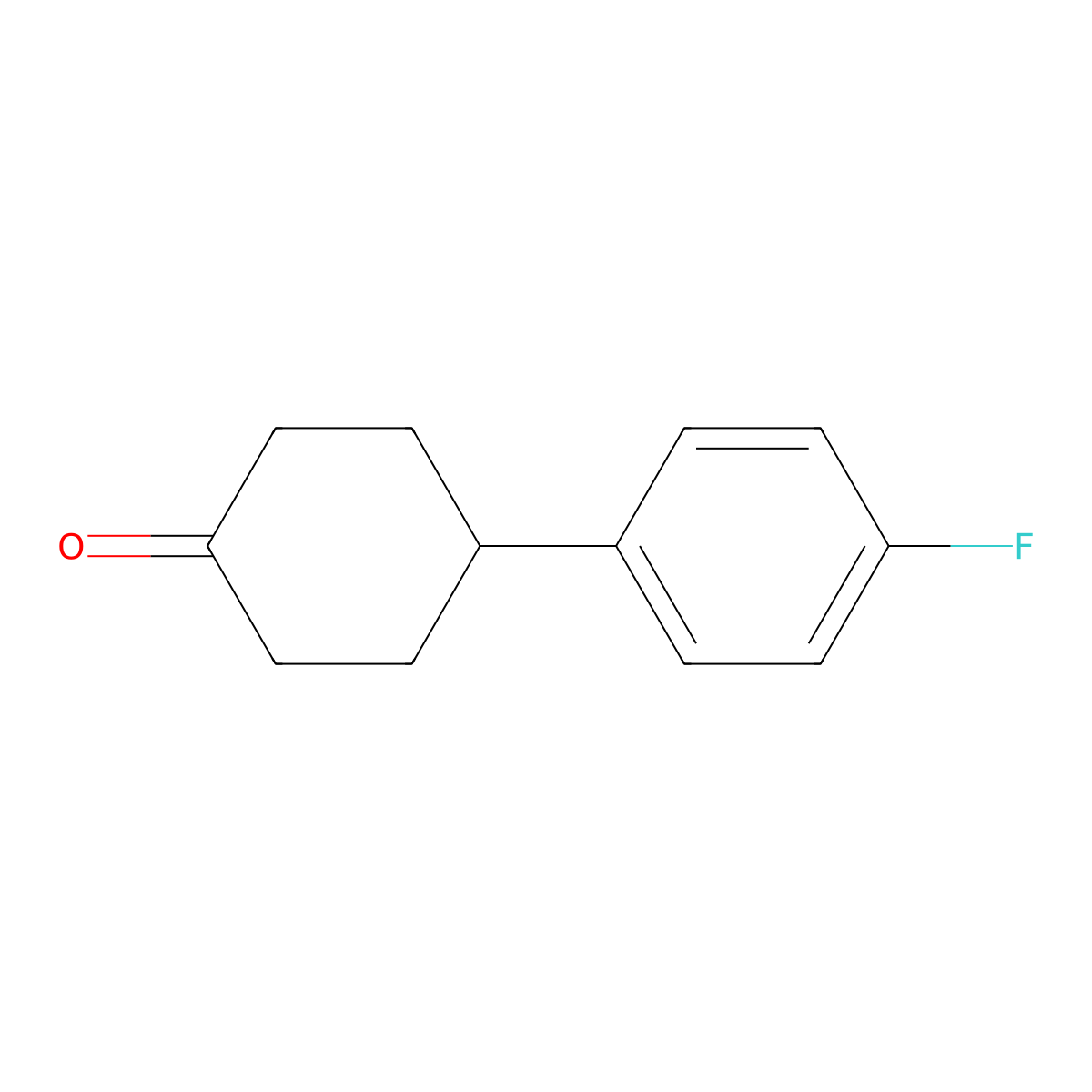 4-(4-Fluorophenyl)cyclohexan-1-one molecular structure, CAS 40503-86-4