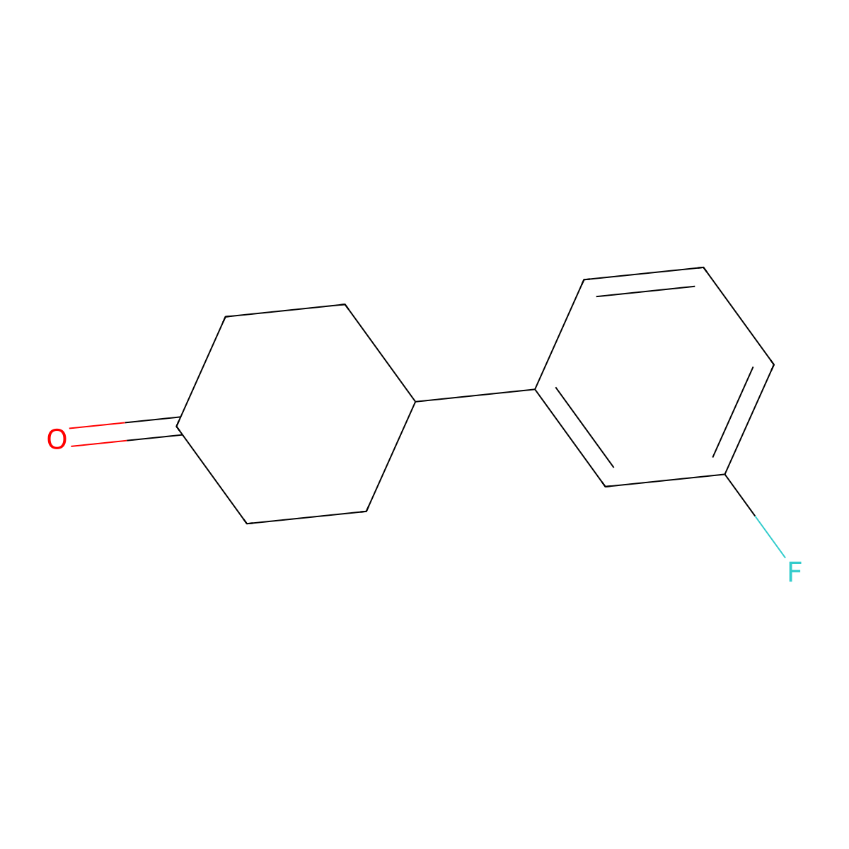4-(3-Fluorophenyl)cyclohexanone molecular structure, CAS 40503-87-5