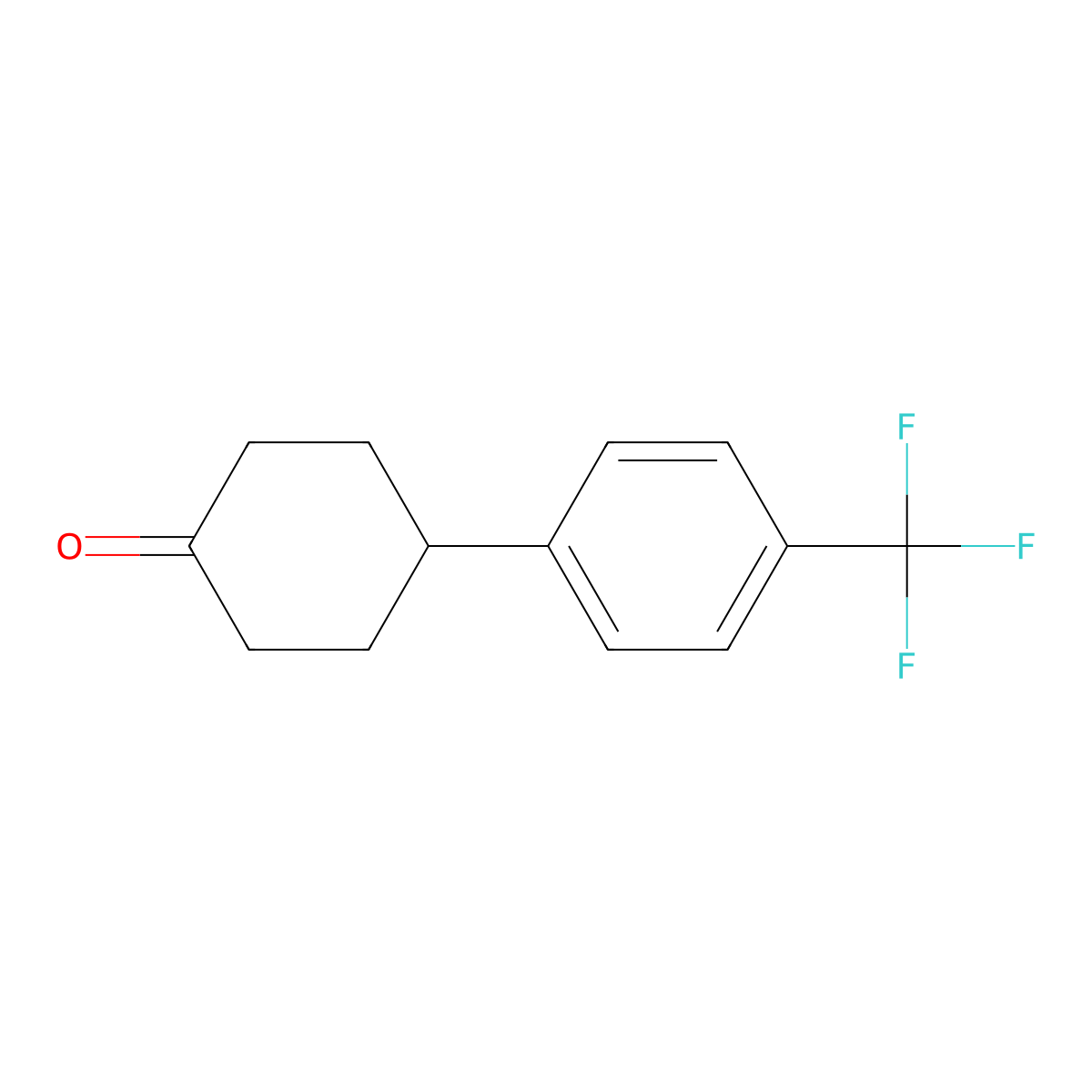 4-(4-(Trifluoromethyl)phenyl)cyclohexanone molecular structure, CAS 40503-94-4