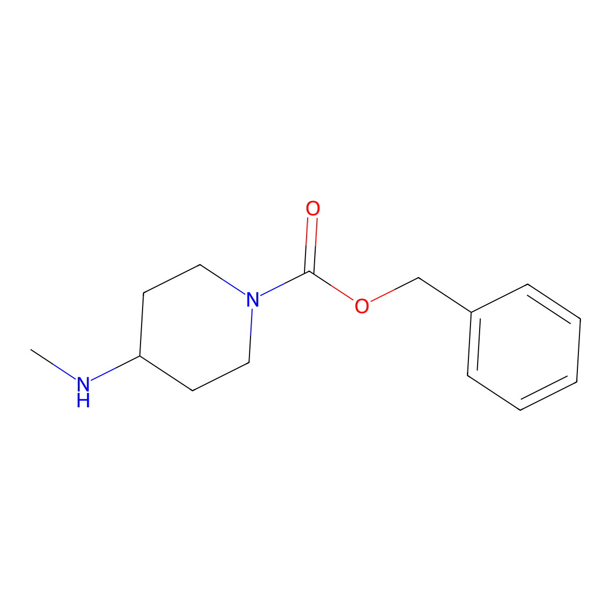 Benzyl 4-(methylamino)piperidine-1-carboxylate molecular structure, CAS 405057-75-2