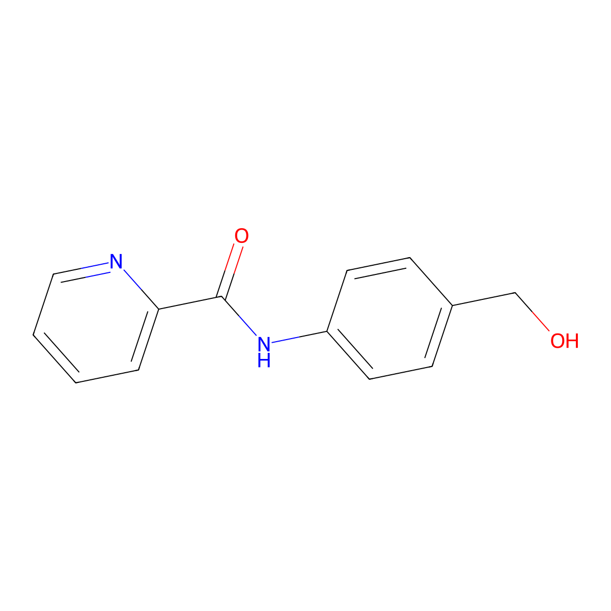 2-Pyridinecarboxamide, N-[4-(hydroxymethyl)phenyl]- molecular structure, CAS 405058-91-5