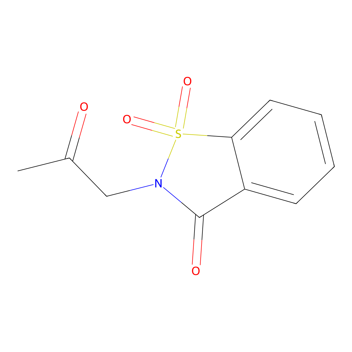 2-(2-Oxopropyl)-2,3-dihydro-1lambda6,2-benzothiazole-1,1,3-trione molecular structure, CAS 40506-05-6