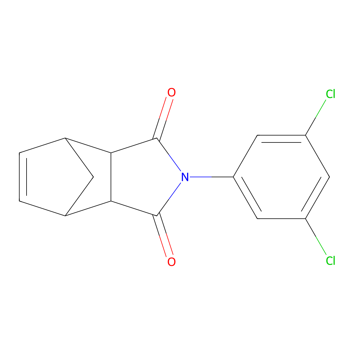 2-(3,5-Dichlorophenyl)-3a,4,7,7a-tetrahydro-4,7-methano-1H-isoindole-1,3(2H)-dione molecular structure, CAS 40506-09-0