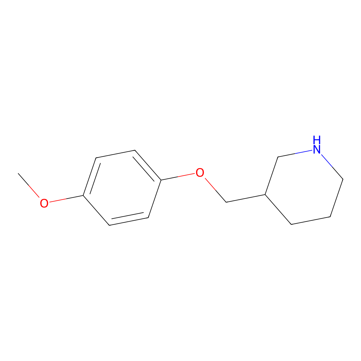 3-[(4-Methoxyphenoxy)methyl]piperidine molecular structure, CAS 405060-20-0