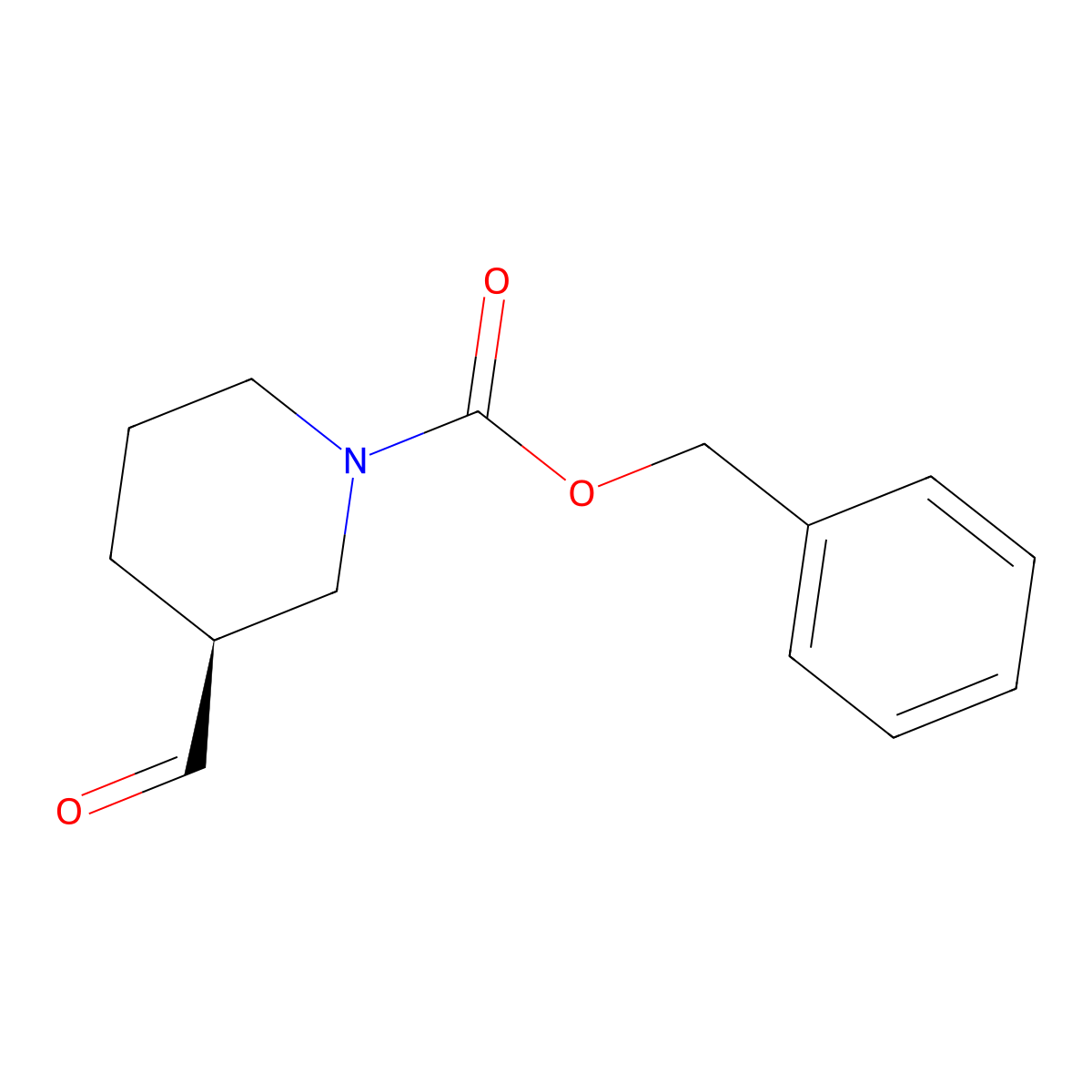 (S)-Benzyl 3-formylpiperidine-1-carboxylate molecular structure, CAS 405063-39-0