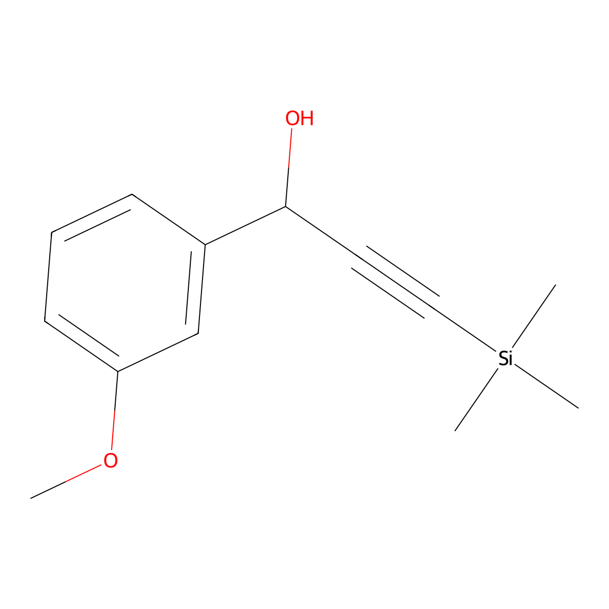 1-(3-Methoxyphenyl)-3-(trimethylsilyl)prop-2-yn-1-ol molecular structure, CAS 405064-44-0