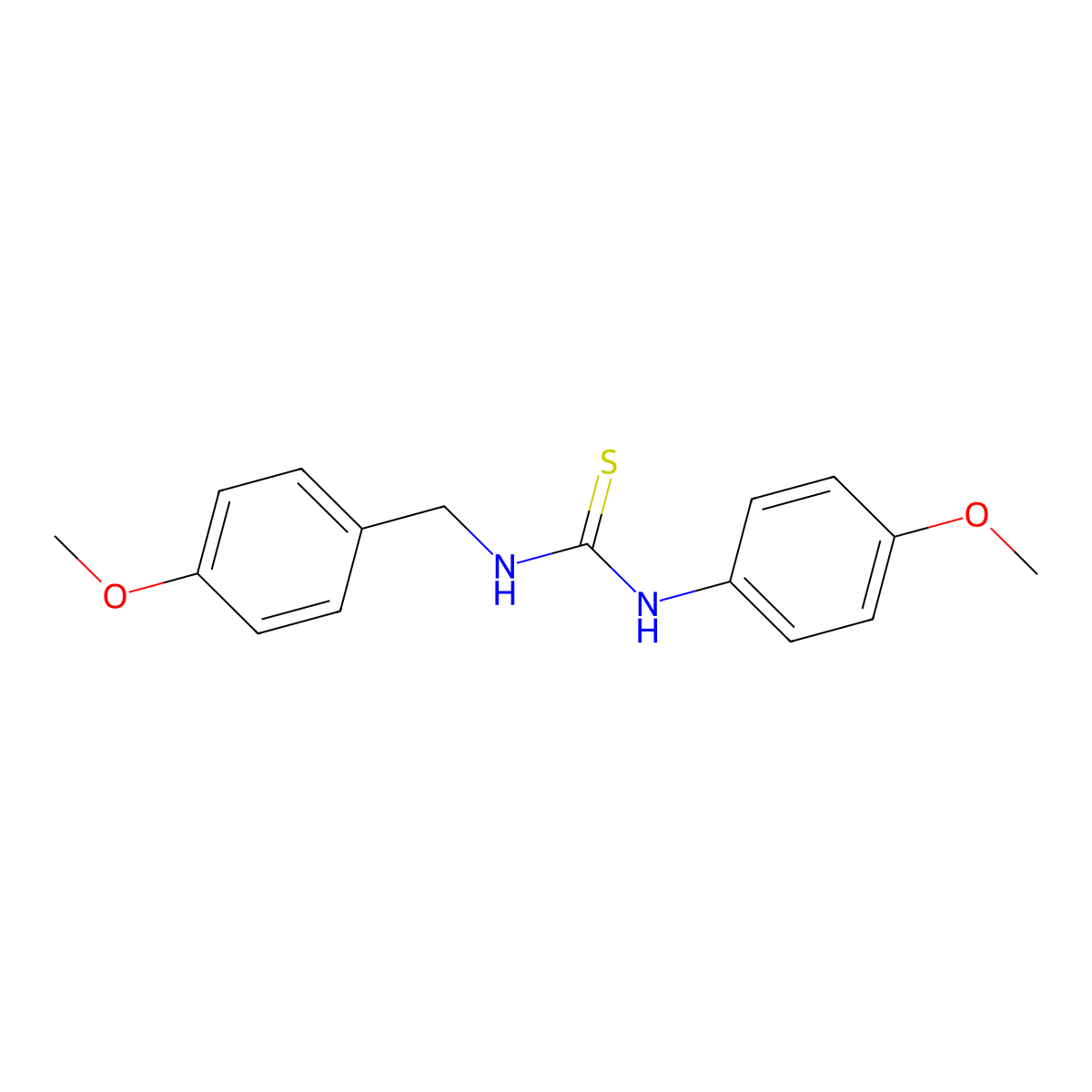 1-(4-Methoxyphenyl)-3-[(4-methoxyphenyl)methyl]thiourea molecular structure, CAS 405067-50-7