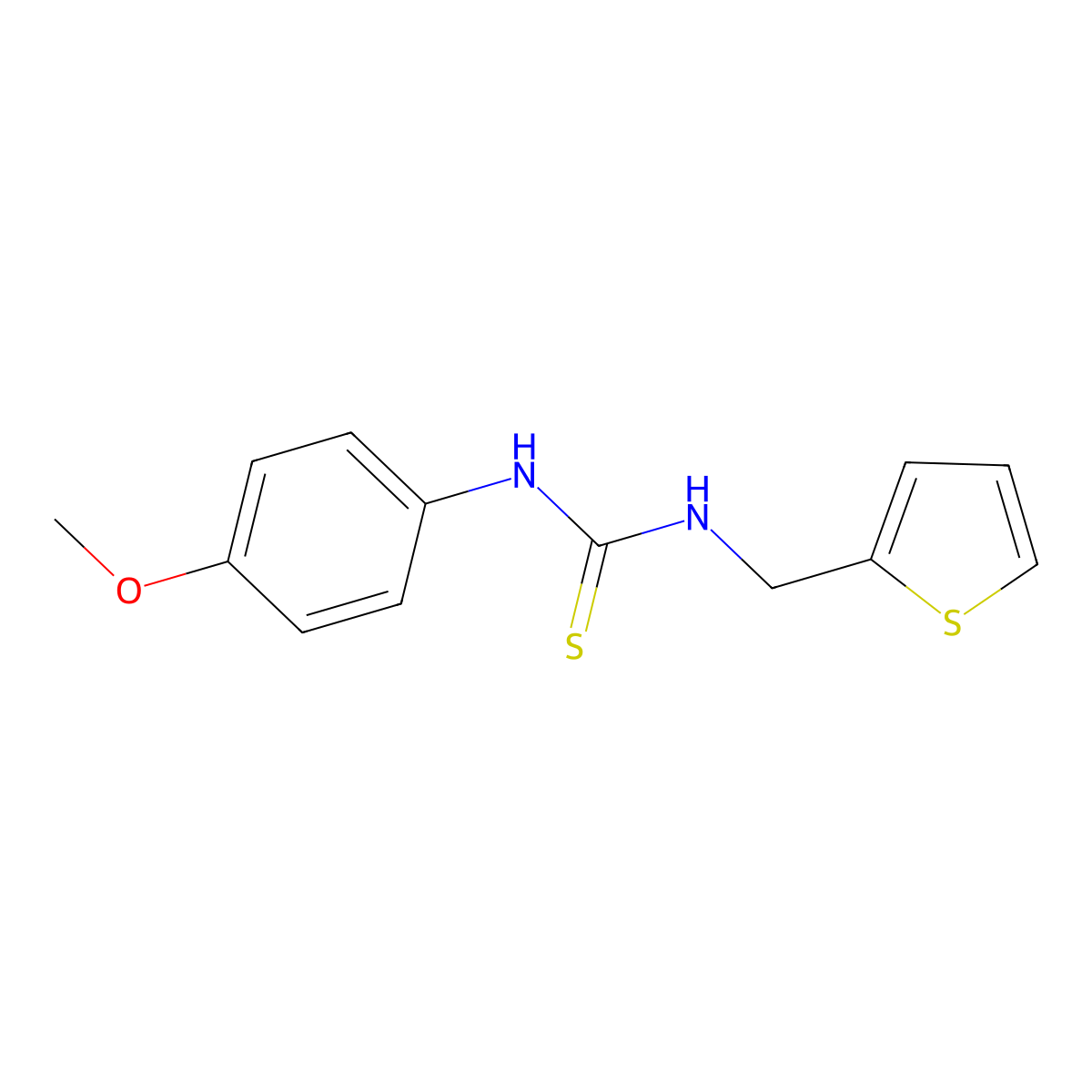 1-(4-Methoxyphenyl)-3-(thiophen-2-ylmethyl)thiourea molecular structure, CAS 405067-51-8