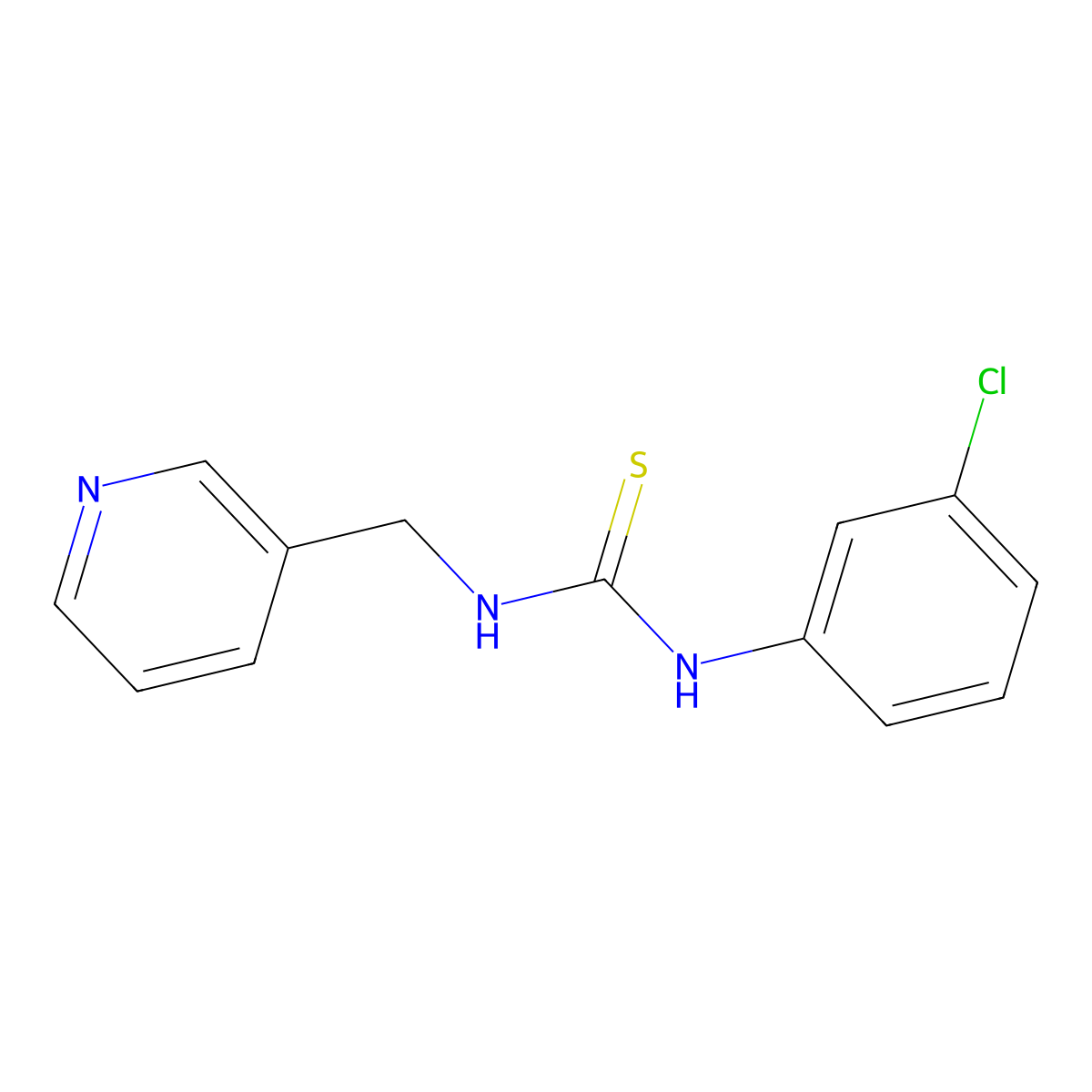 1-(3-Chlorophenyl)-3-(pyridin-3-ylmethyl)thiourea molecular structure, CAS 405067-57-4