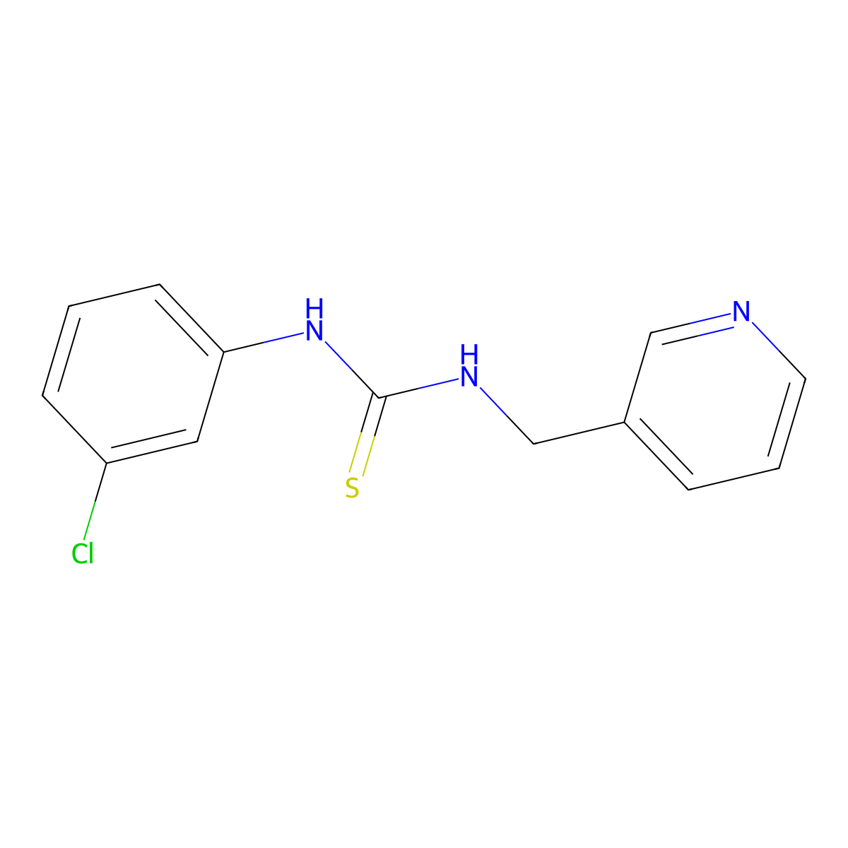 1-(3-Chlorophenyl)-3-(pyridin-3-ylmethyl)thiourea molecular structure, CAS 405067-57-4
