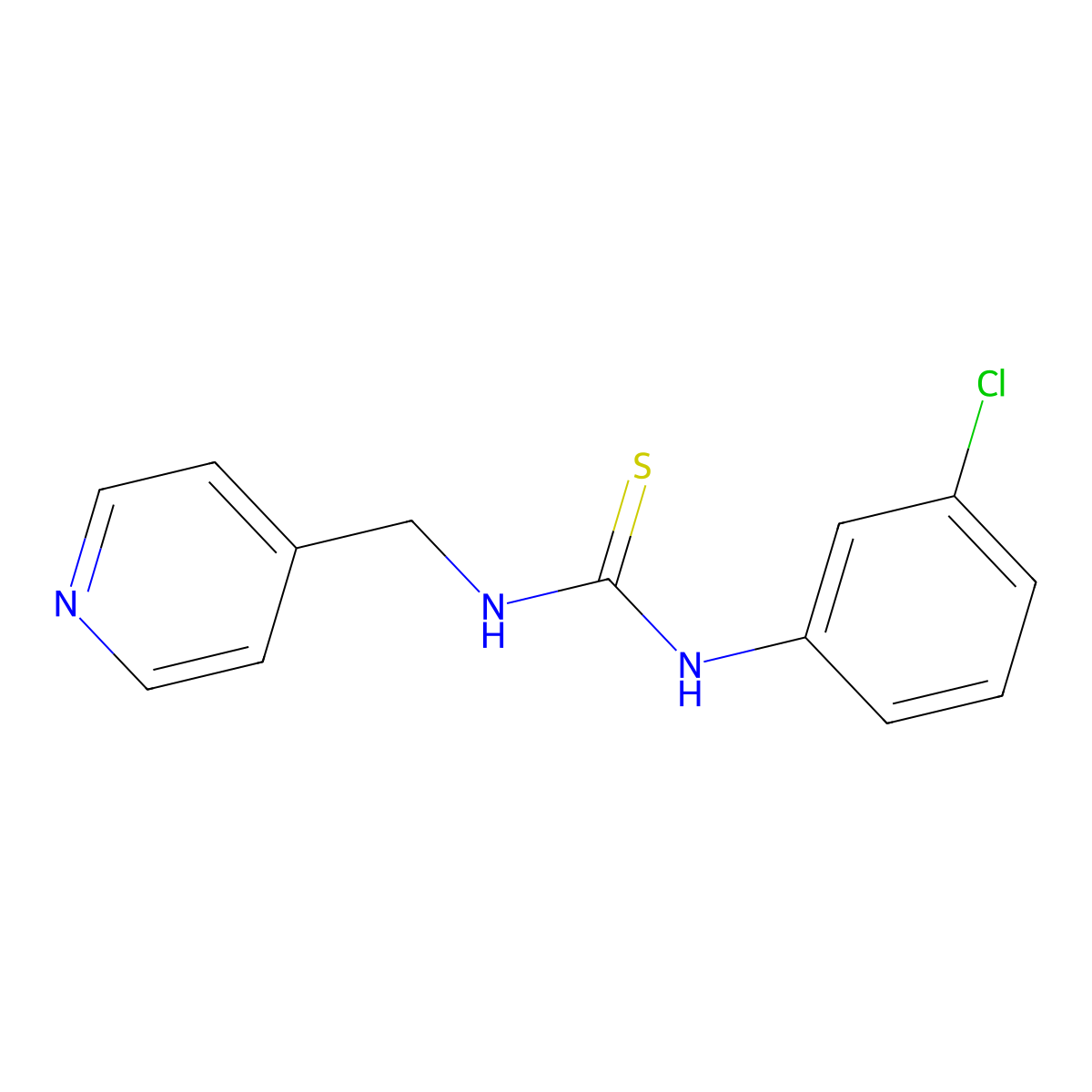 1-(3-Chlorophenyl)-3-(pyridin-4-ylmethyl)thiourea molecular structure, CAS 405067-58-5