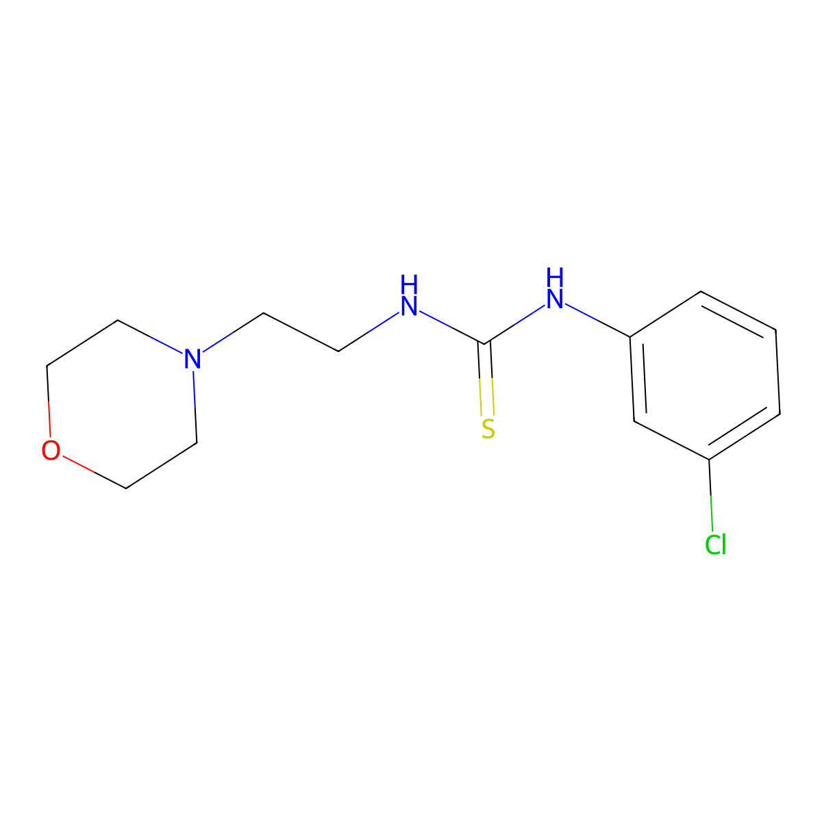 N-(3-chlorophenyl)-N'-[2-(4-morpholinyl)ethyl]thiourea molecular structure, CAS 405067-60-9