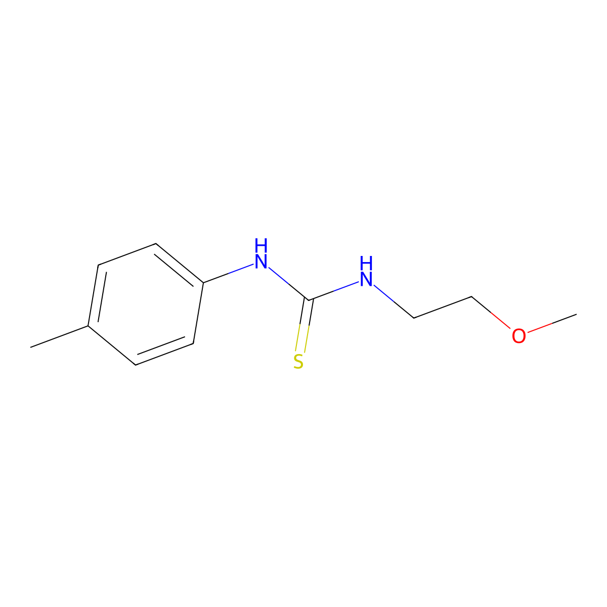 1-(2-Methoxyethyl)-3-(4-methylphenyl)thiourea molecular structure, CAS 405067-71-2
