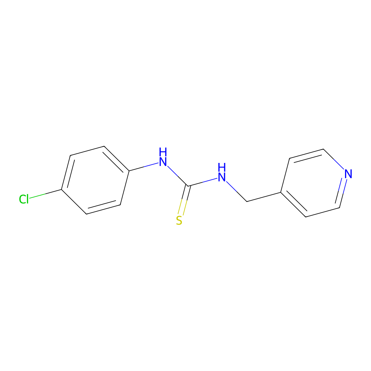 1-(4-Chlorophenyl)-3-(pyridin-4-ylmethyl)thiourea molecular structure, CAS 405067-73-4