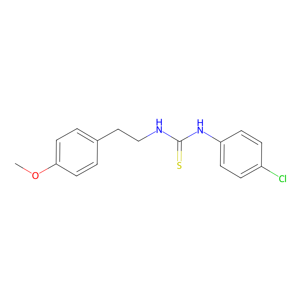 1-(4-Chlorophenyl)-3-[2-(4-methoxyphenyl)ethyl]thiourea molecular structure, CAS 405067-74-5