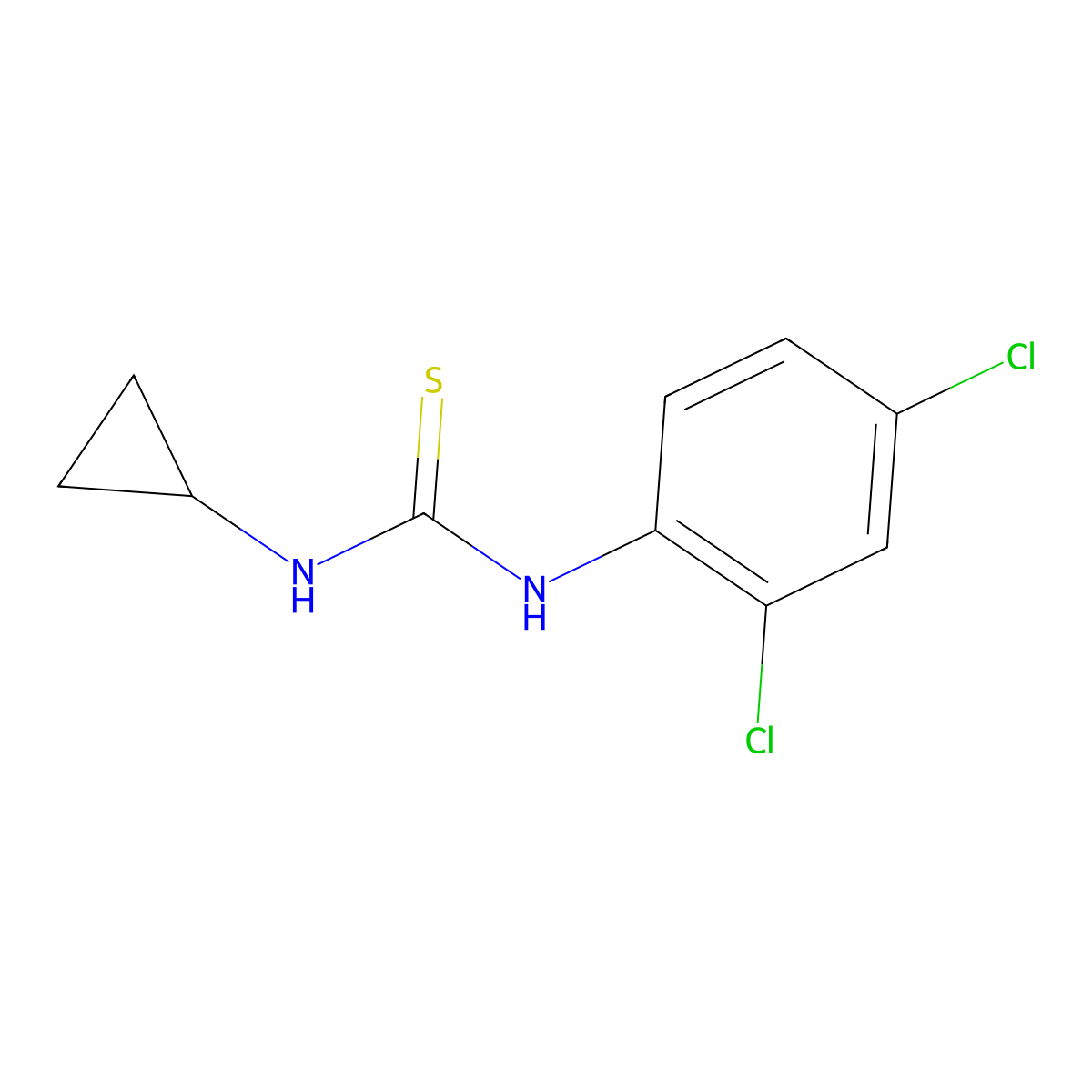 1-Cyclopropyl-3-(2,4-dichlorophenyl)thiourea molecular structure, CAS 405067-83-6