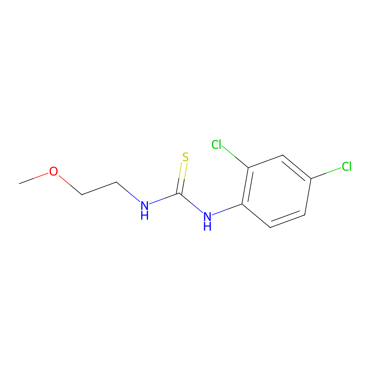 1-(2,4-Dichlorophenyl)-3-(2-methoxyethyl)thiourea molecular structure, CAS 405067-88-1