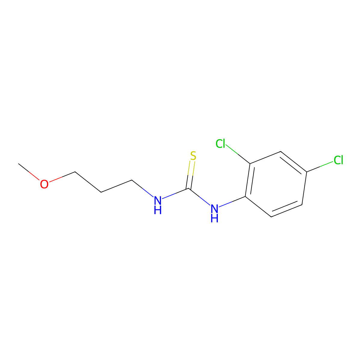 1-(2,4-Dichlorophenyl)-3-(3-methoxypropyl)thiourea molecular structure, CAS 405067-89-2