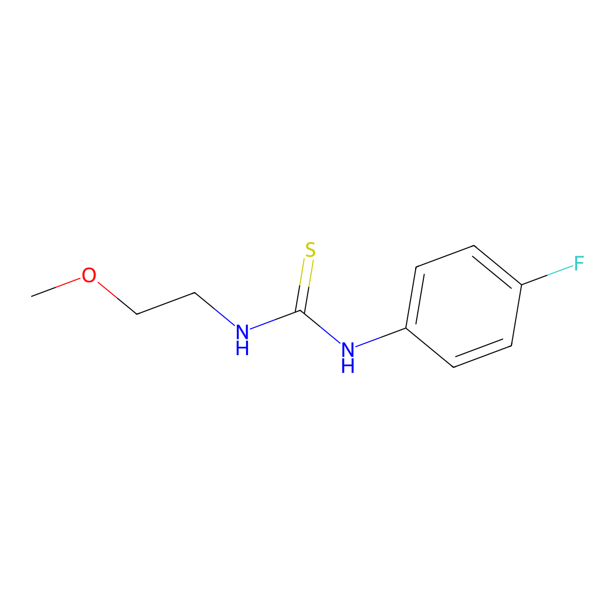 1-(4-Fluorophenyl)-3-(2-methoxyethyl)thiourea molecular structure, CAS 405068-16-8