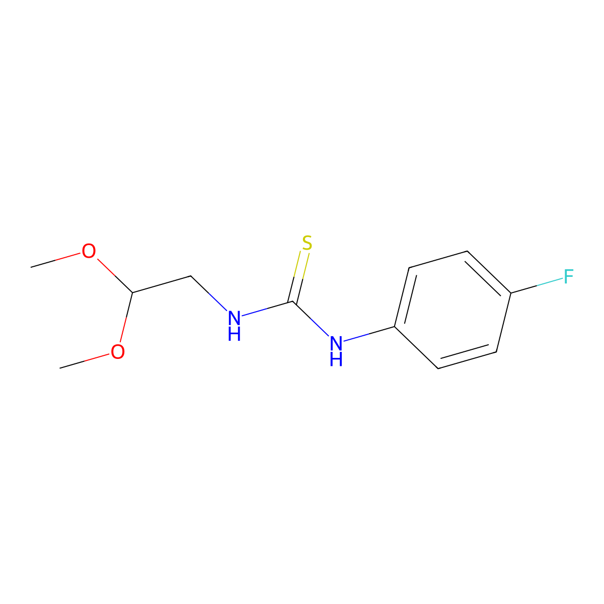 1-(2,2-Dimethoxyethyl)-3-(4-fluorophenyl)thiourea molecular structure, CAS 405068-21-5